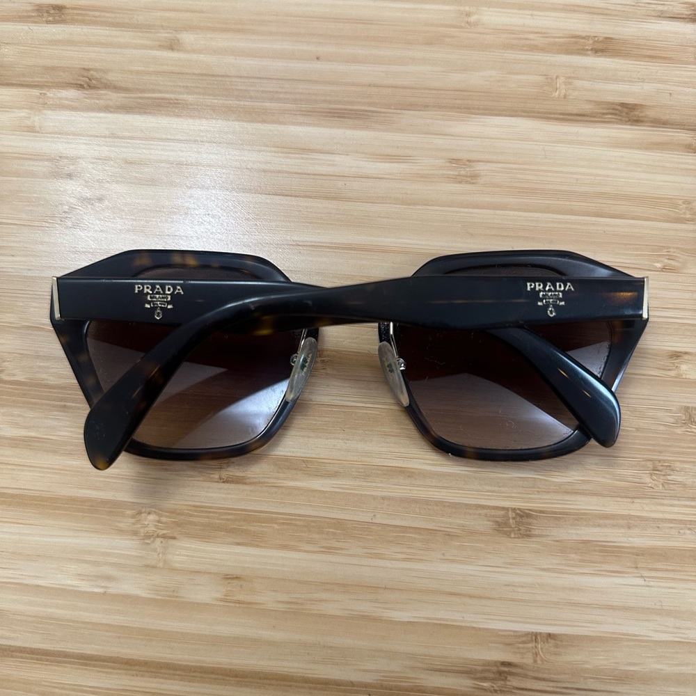 Prada Hexagonal Tortoise Shell Sunglasses - image 2